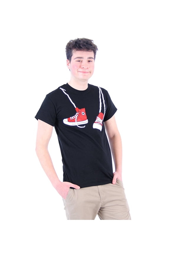 Step Brothers Shoe Sneakers Hanging Black Adult T-Shirt