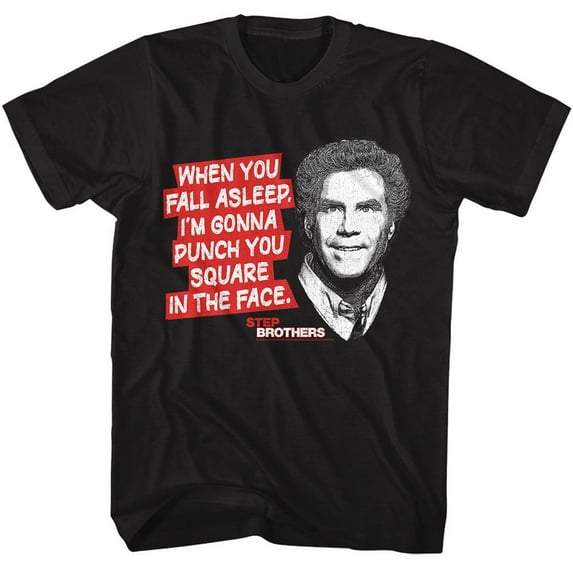 Step Brothers Square In The Face Black T-Shirt