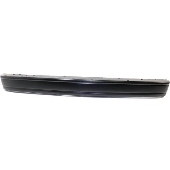 Step Bumper Compatible with CHEVROLET ASTRO/SAFARI 1985-1994 FACE BAR Powdercoated Black Steel with Impact Strip Holes Van