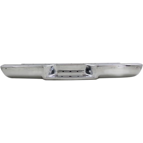 Step Bumper Compatible with GMC C/K 1500 P/U 1988-1999 Chrome Steel Stepside All Cab Types with Impact Strip Holes