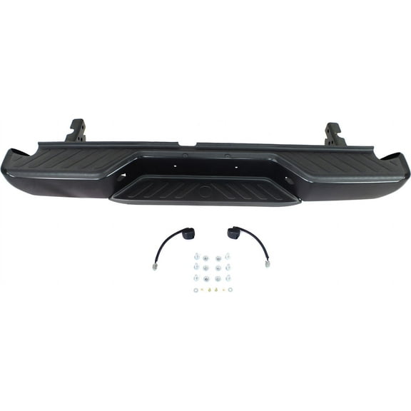 Step Bumper Compatible with NISSAN FRONTIER 2005-2018 ASSEMBLY Black Face Steel All Cab Type