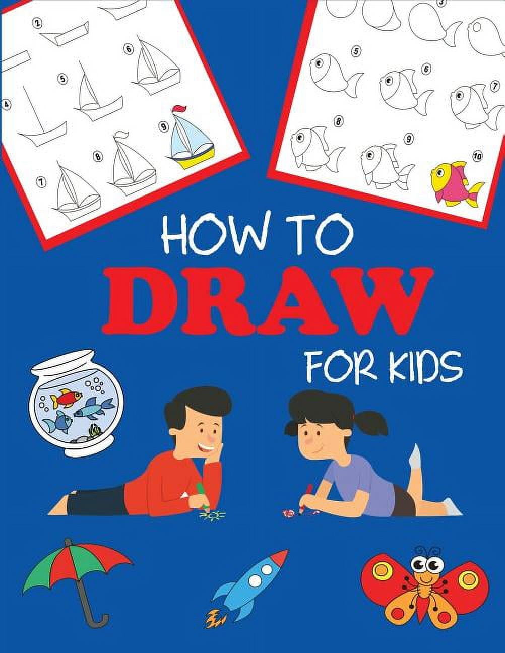 How To Draw Book For Kids: 3 in 1 Bundle Book With 300 Step By Step  Illustrations For Ages 4 - 8 (How To Draw Books For Kids)