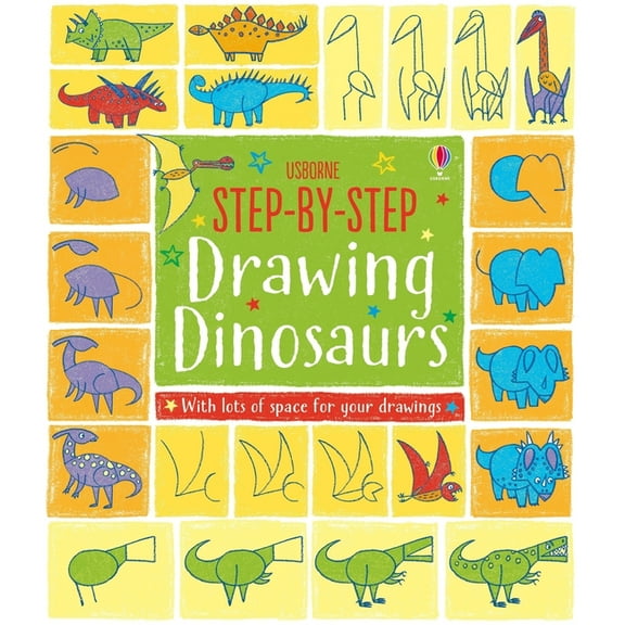 Step-By-Step Drawing Step-By-Step Drawing Dinosaurs, (Paperback)
