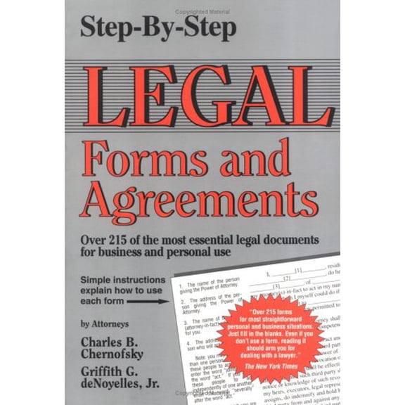 Pre-Owned Step-By-Step Legal Forms and Agreements (Paperback) 0929543599 9780929543598