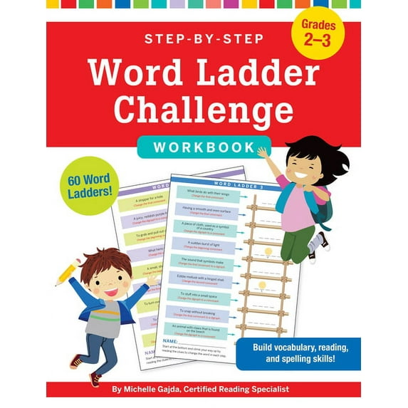 Step-By-Step Word Ladder Challenge Workbook (Grades 2-3), (Paperback)