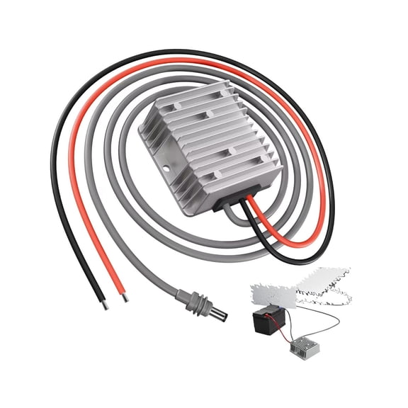 Step Up Converter for Starlink Gen 3, 12V36V to 57V DC Boost Converter with Power Cable, IP68 Waterproof 4.5A Power Supply for RV, Solar & Off-Grid Use