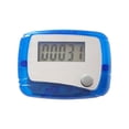 thumbnail image 1 of Step Counter Digital Pedometer Walk Motion Daily Target Monitor Belt Clip Electronic Pedometer for Fitness Walking Outdoor Sports Climbing Transparent Blue, 1 of 8