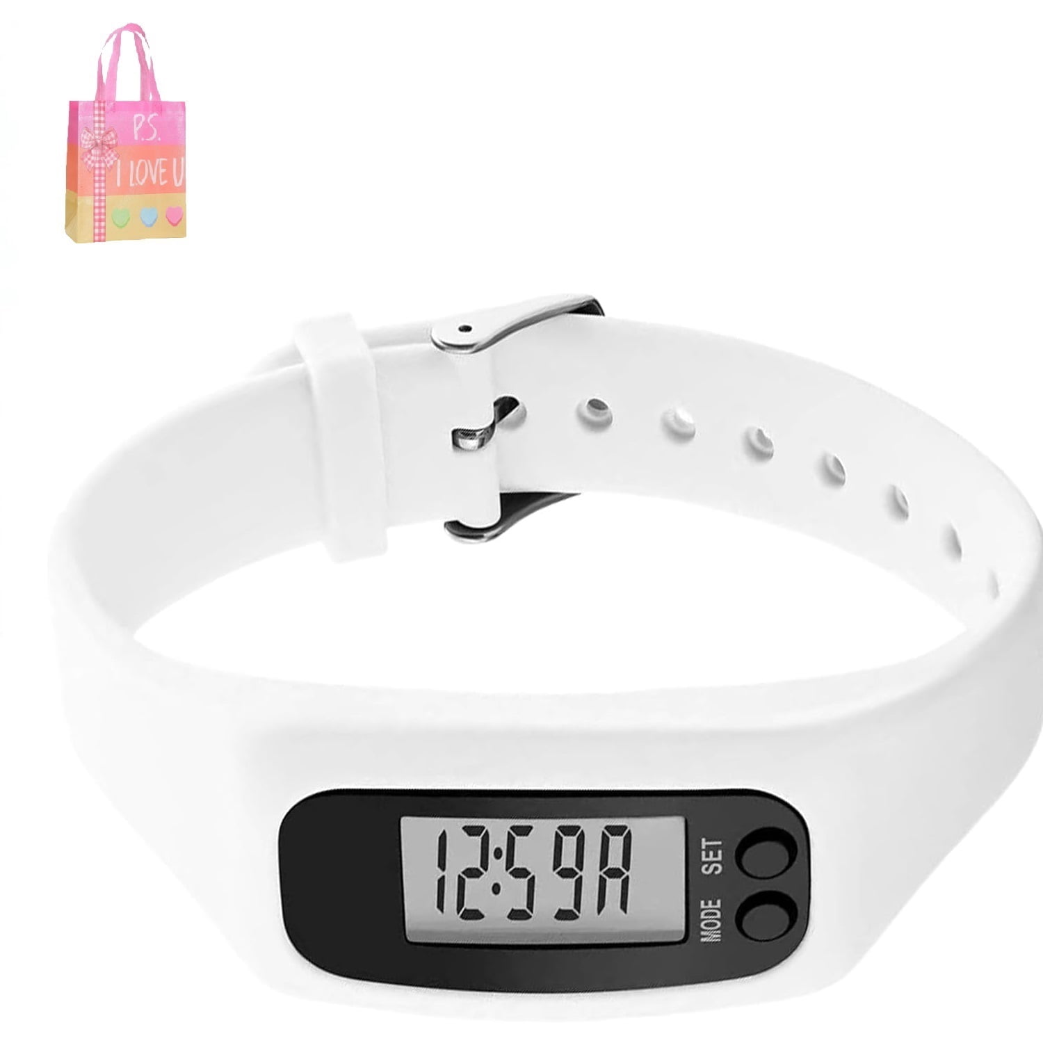 Step Counter Watch with LCD Display - No App Required Pedometer for ...