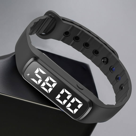 Step Counter Watch,Timer Alarm,Waterproof Fitness Monitor Pedometer,Portable Smart Device for Walking,Running,Gym,Office Use