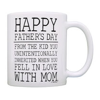 Step-Dad Birthday Gift Happy Fathers Day from the Kid You Unintentionally Inherited Funny Mug White