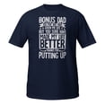 thumbnail image 1 of Step Dad Fathers Day Bonus Dad gift from wife son daughter Premium T-Shirt (Navy, 3XL), 1 of 2