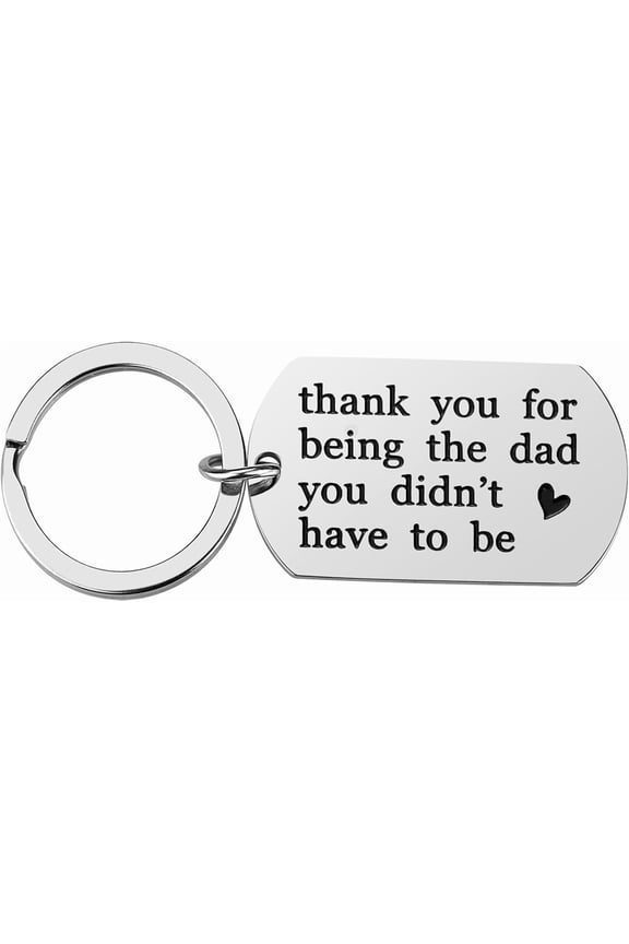 Step Dad Gifts Keychain - Father’s Day Birthday Christmas Gifts for Step Dad from Daughter Son