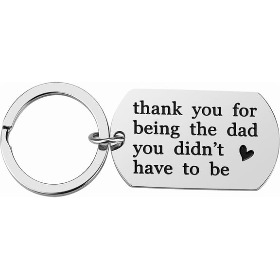 Step Dad Gifts Keychain - Father’s Day Birthday Christmas Gifts for Step Dad from Daughter Son