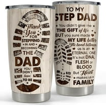 Step Dad Gifts Tumbler 20oz Coffee Travel Mug Cup Gift for Dad Stepfather Stepdad Gift from Step Daughter Son