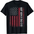 thumbnail image 1 of Step Dad T Shirt For Gift: Best Bonus Dad Ever American Flag T-Shirt, 1 of 4