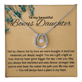 thumbnail image 1 of Step Daughter Gift Necklace, Gift Necklace for Bonus Daughter, Stepdaughter Birthday, Wedding Gift, Lucky In Love Necklace from Step Dad Mom, 1 of 6