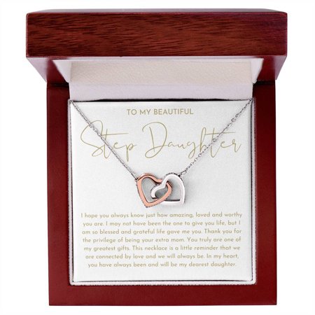 Step Daughter Necklace Interlocking Hearts Neckalce Luxury Box