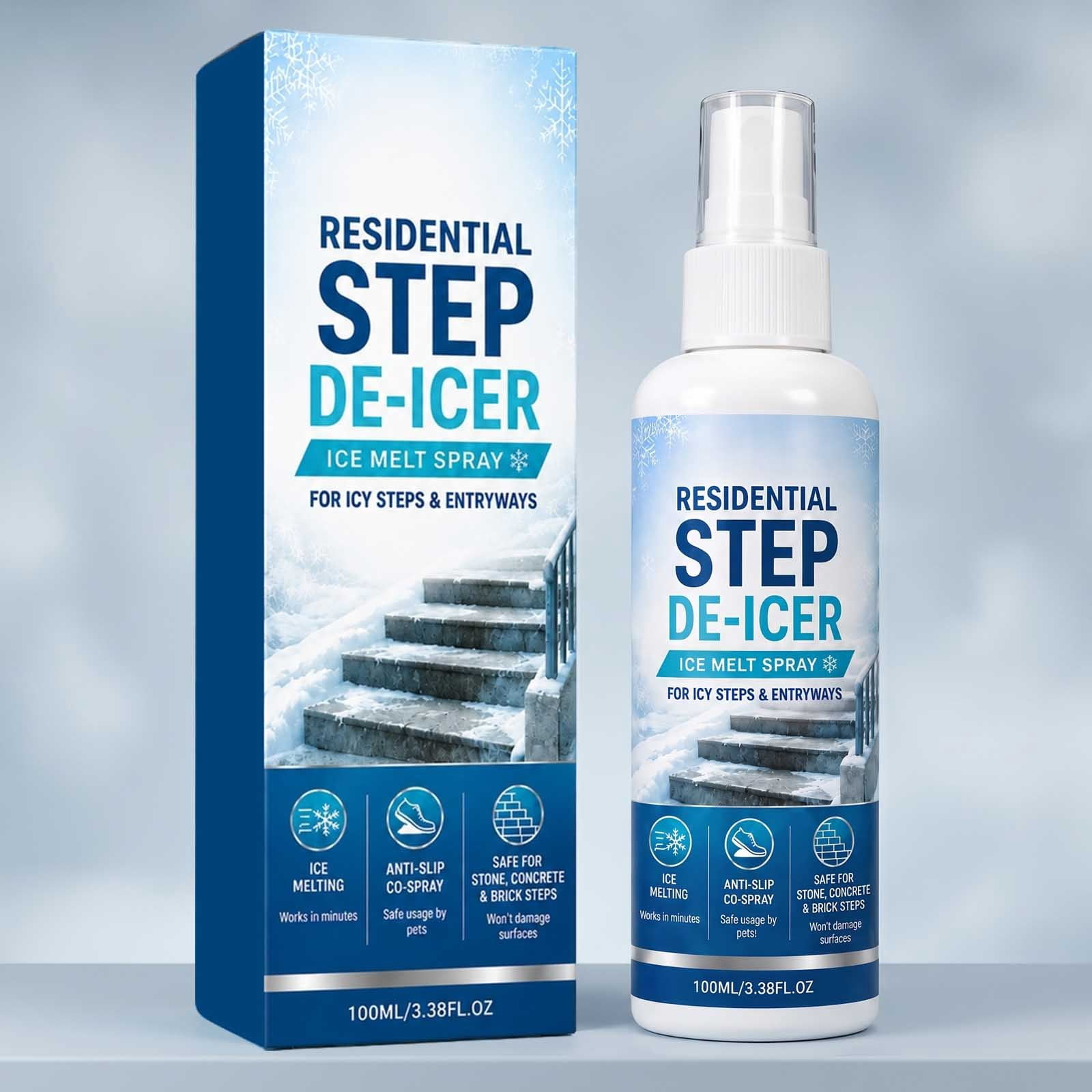 Step De‑Icer Spray Fast Acting Formulation For Outdoor Surface Ice ...