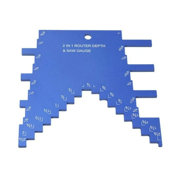 Step Depth Gauge for Router and Table Saw Aluminum Alloy imperial measuring tool