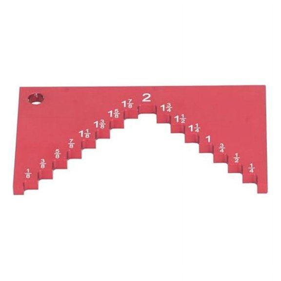 Step Depth Gauge for Router and Table Saw, Setup Blocks Height Gauge Set, Aluminum Step Depth Gauge, Clarity Depth Gauge,1 x Step Depth Gauge,Red