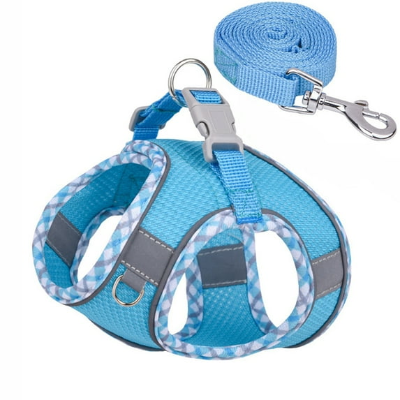 Step in Dog Harness and Leash Set - Summer No Pull Escape Proof Vest Harnesses with Soft Mesh and Reflective Bands, Adjustable Pet Outdoor Harnesses for Small and Medium Dogs