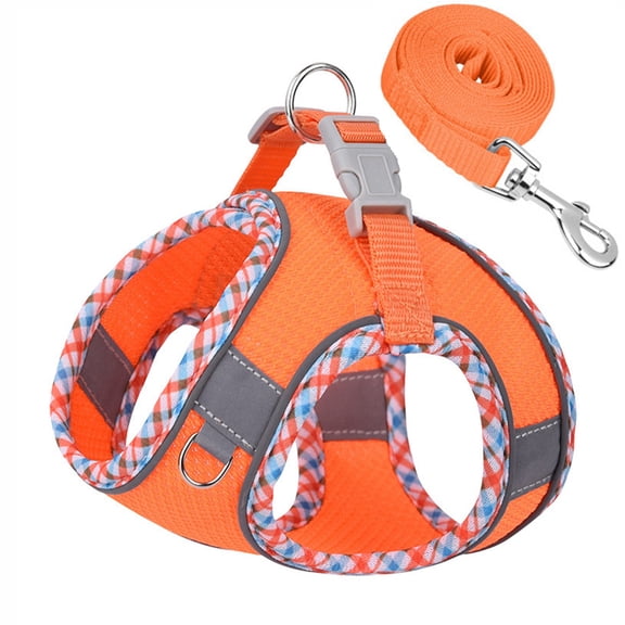 Step in Dog Harness and Leash Set - Summer No Pull Escape Proof Vest Harnesses with Soft Mesh and Reflective Bands, Adjustable Pet Outdoor Harnesses for Small and Medium Dogs