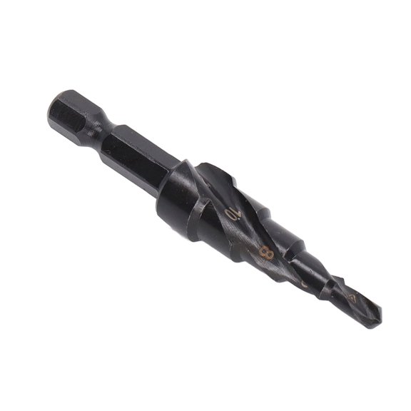 Step Drill Bit HSS Spiral Groove Pagoda Hole Reamer Hex Shank Tool For Metal Black,Step Drill Bit,HSS Step Drill Bit