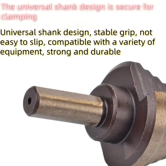 Step Drill Bit Set 5-Piece - HSS Pagoda Drill Bits with Baked Yellow Finish & Triangular Shank - Metal, Wood, Plastic Hole Opener Kit for DIY & Pro Use