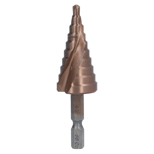 Step Drill Bit Spiral Grooved 4?22mm High Speed Steel Drilling Head for