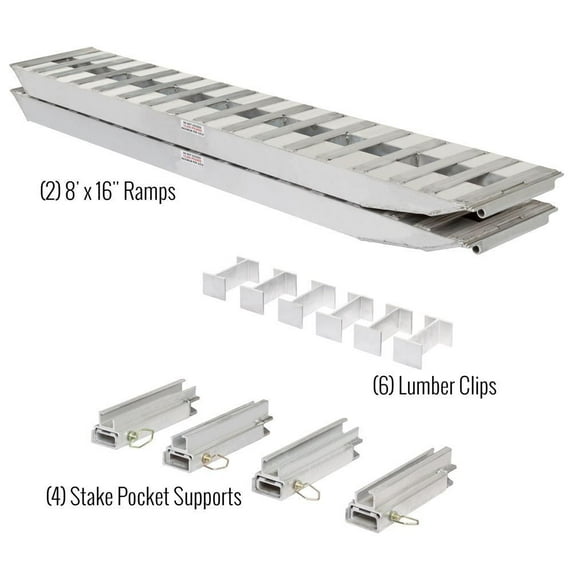 Step Drop Deck Truck Trailer 2-Bunk Load Leveler 96in Ramp