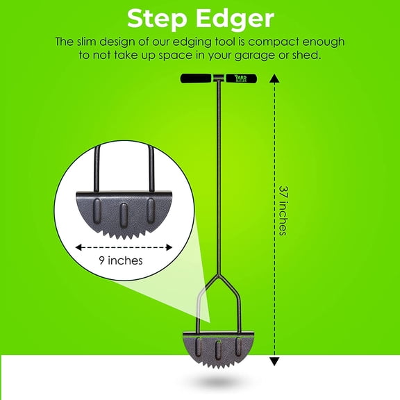 Step Edger - Handy & Gardening Tool for Perfect Lines - Lawn Step Edger with Ergonomic Upright Design & Sturdy Blades
