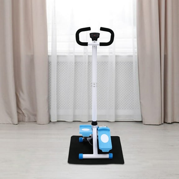 Step Fitness Machine with Anti-slip Pedals, Resistance Bands, Hydraulic Drive, and Workout Display to Track Your Fitness Progress