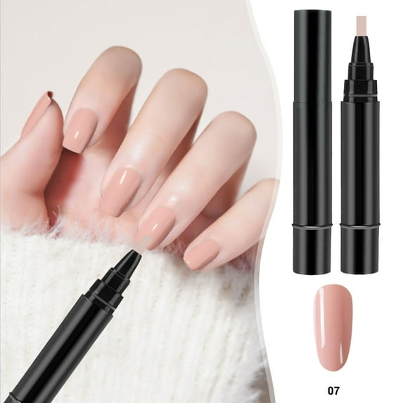 Step Gel Nail Polish Brush Pen, DIY Nail Art Marker Pen, Precision Fine Tip Soak Off LED Nail Varnish Tool, Easy Application Quick Dry Long-Lasting Wear Safe Non-Toxic formula