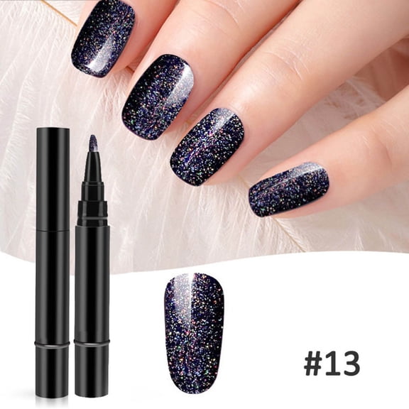 Step Gel Nail Polish Brush Pen, Nail Art Drawing Marker Pen, DIY Soak Off LED Nail Varnish Tool with Fine Tip for Precise Application, Long-Lasting Wear and Quick Dry formula