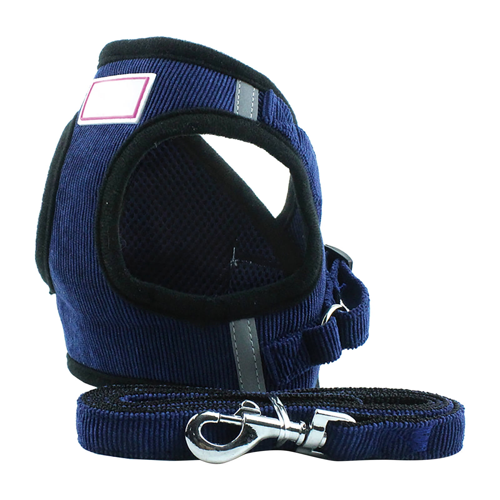 Step-In Dog Harness Set - Corduroy/Mesh, Reflective, No Pull - for ...
