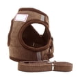 thumbnail image 1 of Step In No Pull Dog Harness with Leash Set Adjustable Reflective Soft Mesh Corduroy Pet Vest for Small Dogs and Cats, 1 of 6
