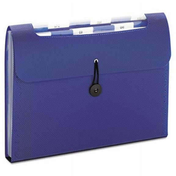 Step Index Organizer, 12-Pocket, Letter, Poly, Navy