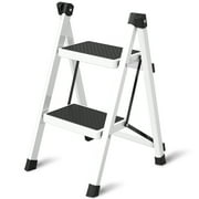 Step Ladder, 2 Step Stool for Adults, 2 Step Ladder Folding Step Stool with 330 lbs Capacity, Wide Anti-Slip Pedal Ergonomic Design, Multi-Use for Household, Kitchen, Office, RVs