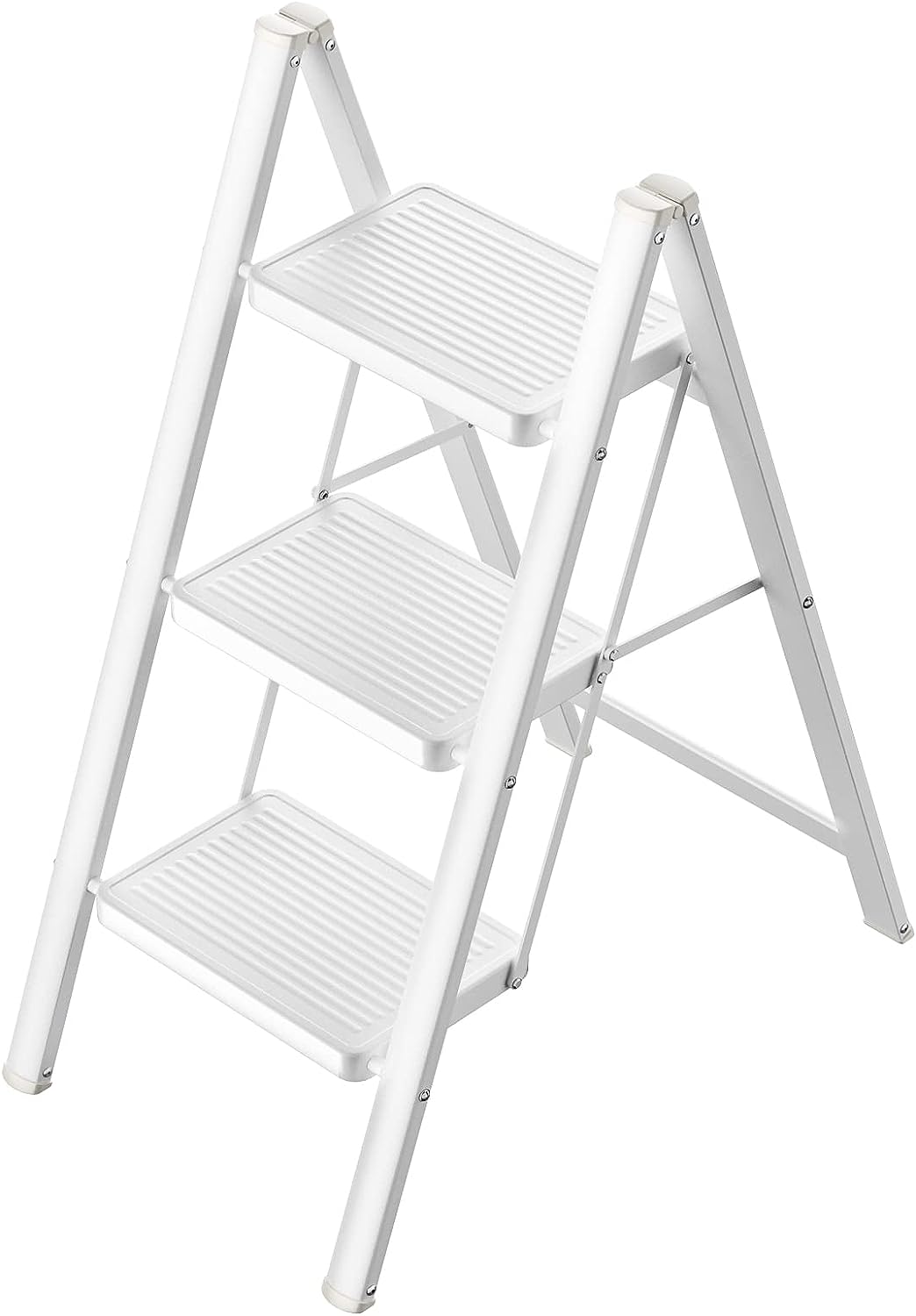 Step Ladder 3 Step Folding Step Stool Metal Adults Step Stools NonSlip