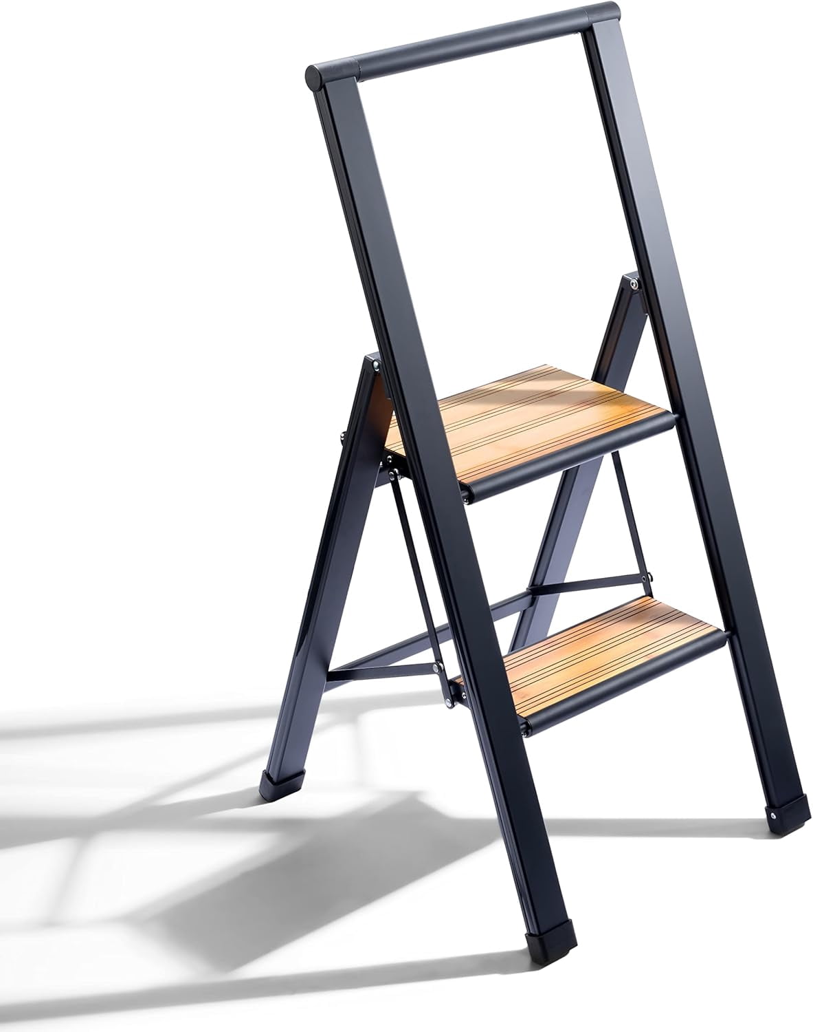 Step Ladder Step Folding Decorative - Beautiful Bamboo & Aluminum Ultra ...