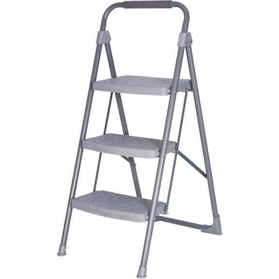 Step Ladder 3 Step Folding,Small Step Stools for Adults,3 Step Stool Foldable with handrails,Lightweight Kitchen Ladder with Pedal Ergonomic Design,Stepladder for Closet and Home
