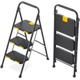 Step Ladder, Sturdy Steel Step Stool with Safe-Lock Design, Handrail ...