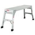 thumbnail image 1 of Step Ladder Work Platform Aluminum Portable Bench Folding Ladder ANSI Capacity 225 LBS 40",Aluminum Ladder, 1 of 7