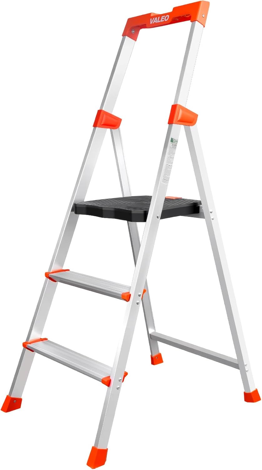 Xl Step Step Ladder with XL Platform Step Aluminum Lightweight Folding Ladder ...