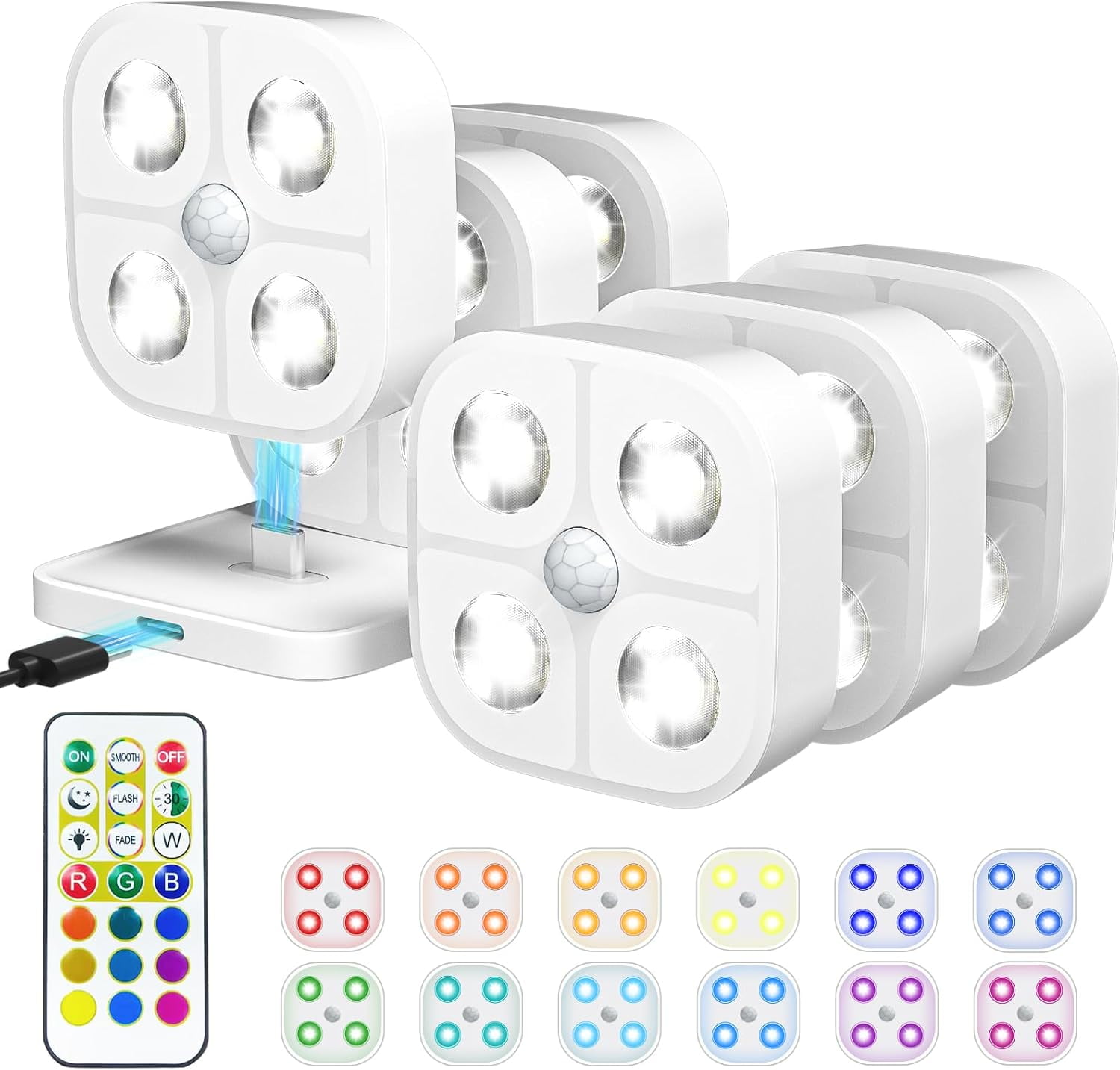 Step Light Puck Lights with Station, Motion Sensor Puck Light Under ...