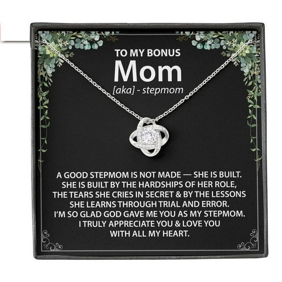 Step Mom Necklace, Step Mom Gift, For New Mom Mothers Day Birthday Thanksgiving Thank You Present