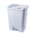thumbnail image 1 of Step N’ Sort 11 gal 2 Compartment Trash & Recycling Bin Kitchen Garbage Can White, 1 of 18