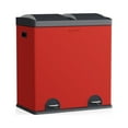 Step N' Sort 16Gallon Trash and Recycling Bin Red