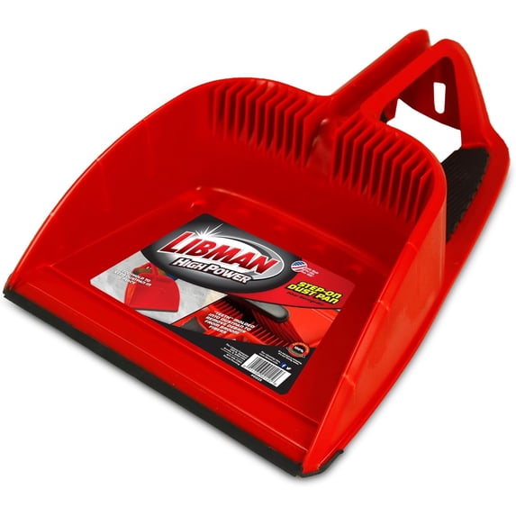 Step-On Dust Pan with Molded Cleaning Teeth