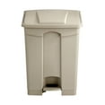 thumbnail image 1 of Step On Plastic Trash Can with Foot Pedal, 17 Gallon Garbage Can for Kitchen, Indoor or Outdoor Use, Hands Free, Tan, 1 of 8